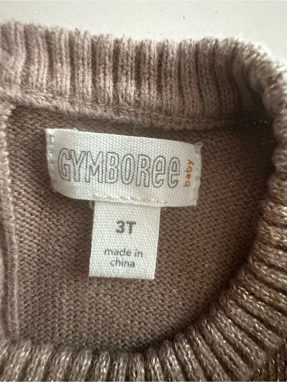 Gymboree Shimmery Gold Crewneck Sweater